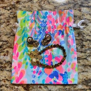Lilly Pulitzer GWP earrings & bracelet